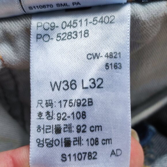 Levi's 511 premium jeans men's size W36 L32 denim blue slim fit - Picture 6 of 15